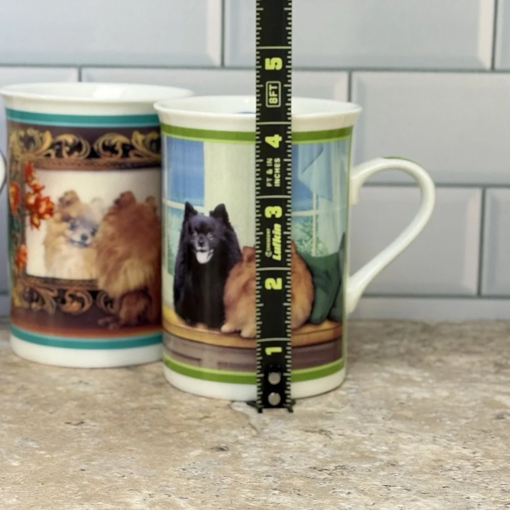 Danbury Mint Pomeranian Collection Coffee Tea Mugs Lot Of 9